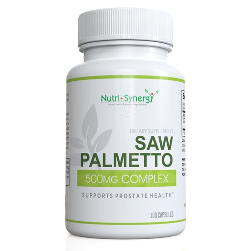 [BRSRAAQTOINGG33K] Saw Palmetto - Prostate Support Herbal Supplement for Men - 500mg - 100 Capsules