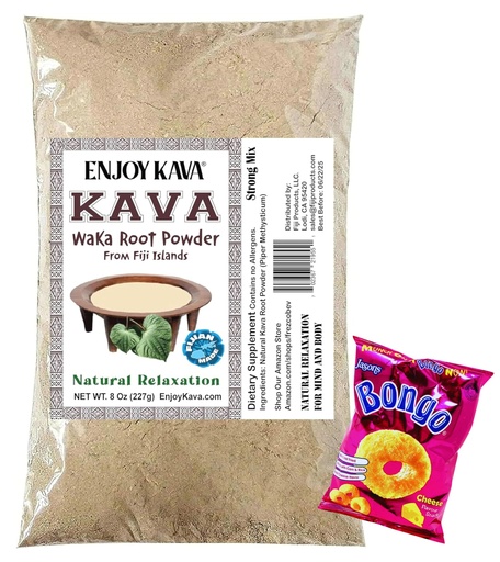 [BRSROAQQCAAWEEIZ] Enjoy Kava® KAVA (1/2 LB - 227G) Kava Root Waka - Get A Free Bongo Snack...