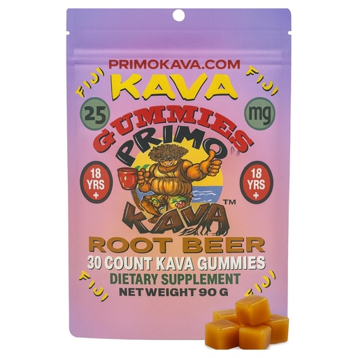 [BRSRABI5OUNRUHT3] Kava Kava Gummies 375mg – Strong Noble Kava with 375mg Kavalactones per Package for Calm & Relaxation – Fast-Acting Fiji Kava Root Extract – Certified 3rd Party Testing - Root Beer Flavor