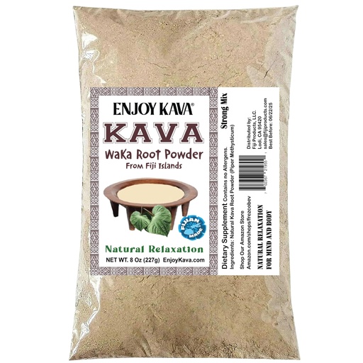 [BRSRACDYBEJQGFDZ] Noble Kava Powder (8 Oz Bag) Natural Kava Drink Powder, Good for Relaxing from Fiji EnjoyKava.com