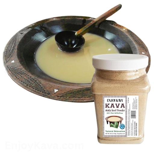 [BRSREA32OYBRAYLD] Fiji Kava Waka Powder – (2.5 Lb Jar) Authentic, Noble Kava Root Powder – Premium, Happiness of Kava Drink
