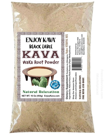 [BRSROCD5BYFWGCY3] Enjoy Kava® Noble Kava Root Powder (16 Oz Bag) Herbal Supplement Kava Drink ... Black Label