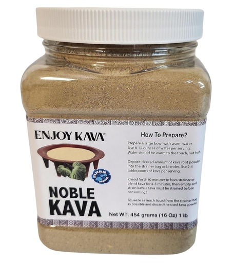 [BRSROA34OJ6RO2D2] Fijian Made™ - Enjoy Kava® NOBLE KAVA (16 Oz JAR) Kava from FIJI