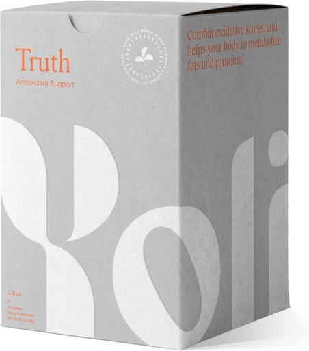 [BRSWIBI5AB7RK2A5] Yoli® Truth Antioxidant and Immune Support Supplement with Vitamin C, Botanicals, Superfruits, and Minerals - Citrus, 30 Packets