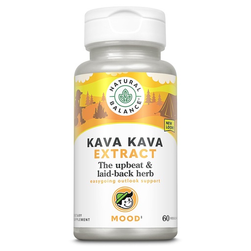 [BRSWIY3YAUIGEDTK] Natural Balance Kava Kava Root Extract, 70mg Kavalactones, 60 Vegetarian Capsules