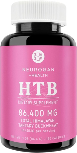 [BRSROEAFOQMWAHTV] Neurogan Himalayan Tartary Buckwheat (HTB) Capsules - Pure Potent 1440 MG, 60 Day Supply - Supports Digestive Wellness* - Gluten-Free, 86,400 MG Total HTB - Lab Tested, Made in USA