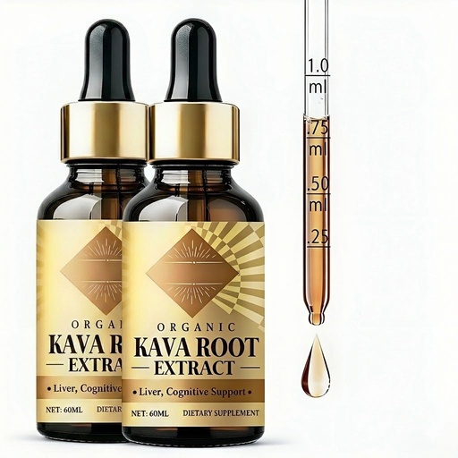 [BRSRGAIQOQJRYAA2] Kava Kava Liquid Extract, Natural Kava Root Drops, 4 oz