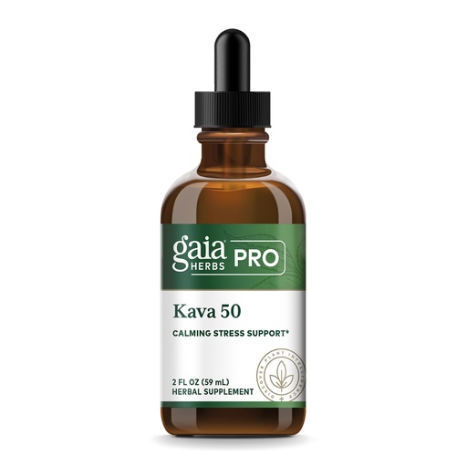 [BRSWIEYTBAJRMFD2] GAIA HERBS PRO Kava 50 - Calming Stress Support - Noble Kava Extract - 50 mg Kavalactones Per Serving - Herbal Supplement - 2 Fl Oz (59 Servings)