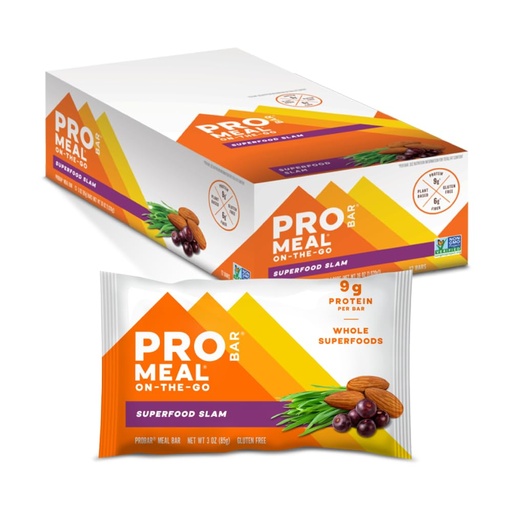 [BRSWIYL6CIHBQG3K] PROBAR MEAL Bar – Plant Based Meal Replacement Bar with Whole Food Ingredients, Oats, Nuts & Seeds, Vegan, Gluten Free, Non-GMO Nutrition Bar for Breakfast, Travel & On-the-Go Energy (Superfood Slam, 12 Count)