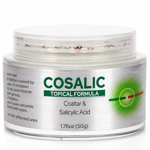 [BRSW2CY3CRYWODTP] Salve Cosalic Coal Tar & Salicylic Acid Ointment (50 g / 1.76 oz) - Psoriasis Relief Cream for Scaly, Itchy, Flaky Skin