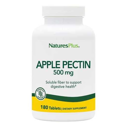 [BRSWIYTYCUOGY3DG] NaturesPlus Apple Pectin - 500 mg, 180 Tablets - Natural Fiber Supplement - Vegetarian, Gluten Free - 180 Servings