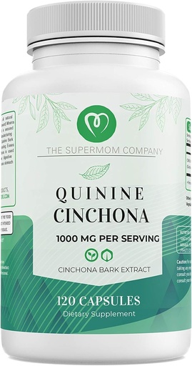 [BRSWY2QPDEOQK2QY] Quinine Cinchona Bark Extract 1000 mg – Herbal Supplement for Muscle & Leg Cramp Relief, Digestive Support & Immune Health – 120 Capsules, Non-GMO, Made in USA