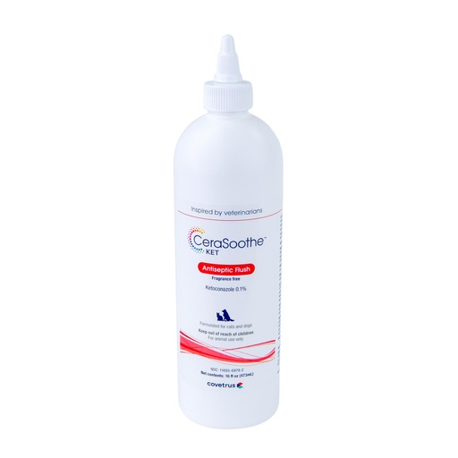 [BRSW2237A56RM2TL] CeraSoothe® KET Antiseptic Flush for Dogs & Cats – Antifungal & Antibacterial Ear and Skin Cleanser, 16 oz