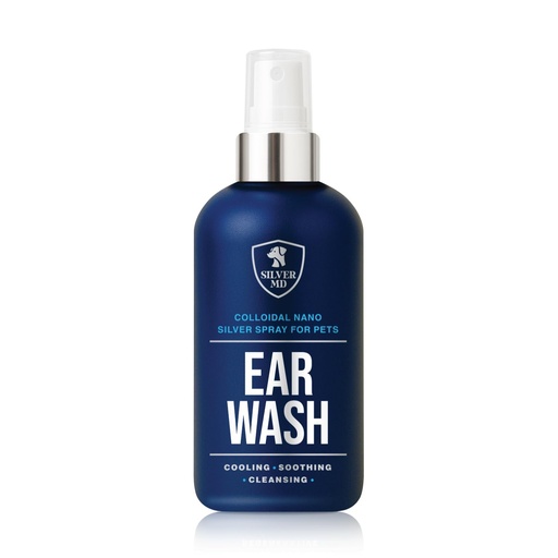 [BRSRGEIBOEMAI3TP] Pet Ear Wash Spray for Dogs & Cats, 8 oz Nano Silver Ear Cleaner, Gentle Ear Flush for Itchy Sensitive Ears, Soothing Cleansing Solution for Wax, Odor & Daily Ear Care