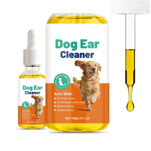 [BRSRGGT6BEIBUALG] Dog Ear Drops for Infection & Yeast – Ear Meds for Dogs, Itch & Wax Removal, Shaking Head Relief, Alcohol-Free Ear Cleaner for Puppies | 1 oz