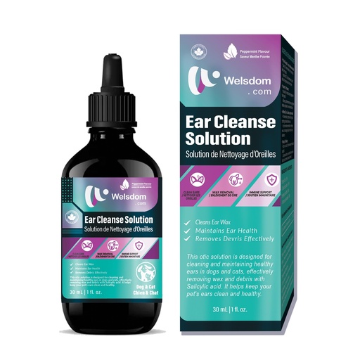 [BRSRAA34DEFBEF35] Pets Ear Cleanse Solution - 30mL | Otic Care for Dogs & Cats | Wax Removal & Ear Hygiene Support
