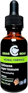 [BRSWG234OUCAA3QY] Cedar Bear Echinacea Super Immune Blend a Liquid Herbal Supplement That Boosts Your Immune System to Help Maintain White Blood Cell Activity and Other Immune Functions 1 Fl Oz