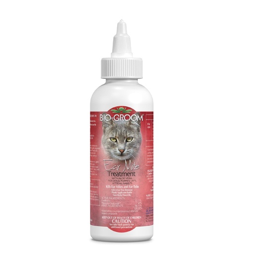 [BRSWIYT7OABBGE34] Bio-Groom Ear Mite Treatment - Dog Ear Infection Treatment, Cruelty-Free, Made in USA, Dog Ear Drops, Gentle Wax Remover, Ear Cleaner for Dogs and Cats - 4 fl oz 1-Pack