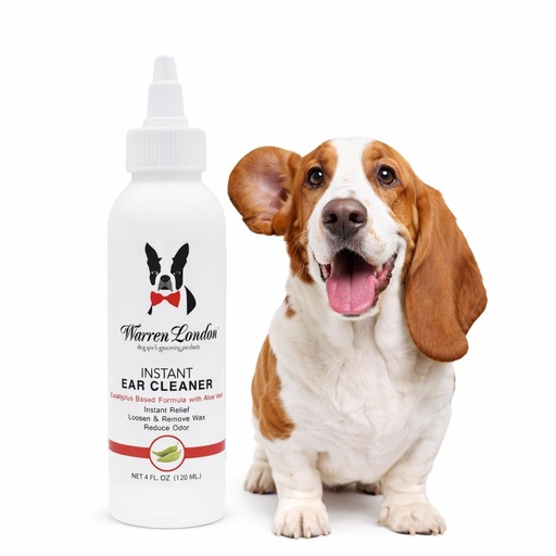 [BRSWIZQCPIJRQGY5] Warren London Ear Cleaner for Dogs & Cats 4 oz | Instant Aloe & Eucalyptus Ear Wash Solution – Cleans, Deodorizes, Soothes Itchy Ears, Prevents Wax & Odor | Puppy & Kitten Safe | Made in USA | 4oz