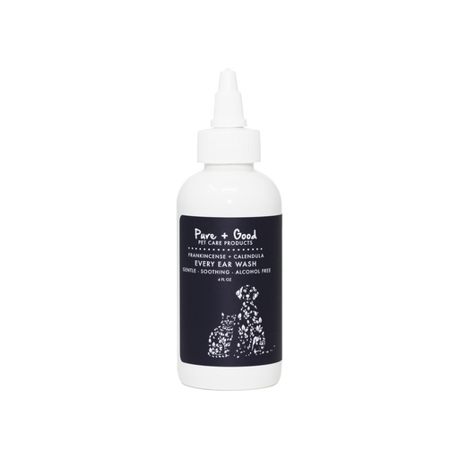 [BRSREEA3O56QMYDD] Every Ear Wash for Dogs and Cats - for removal of bacteria, wax, and dirt build up. Pain relieving formula - non stinging, itch relieving, soothing, odor controlling. Frankincense + Calendula -4 oz