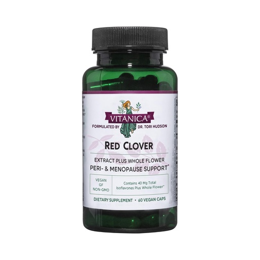 [BRSWGFQEOV5WE3LJ] Vitanica Red Clover Blossom and Leaf Extract 500mg with 8% Isoflavones, Plus 175mg Blossoms, Menopause Relief Support for Women, 2 Month Supply, Non-GMO, Gluten Free, Vegan Supplement, 60 Capsules