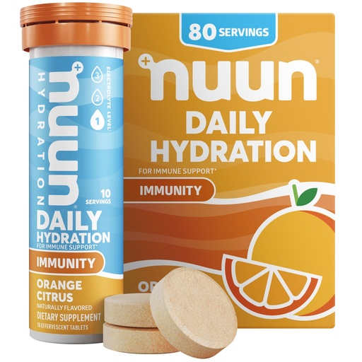 [BRSWGEA6BZ5BEE3B] Nuun, Citrus Orange Immunity Box 8 Count, 1.9 Ounce