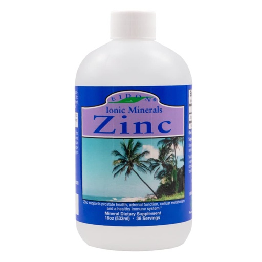 [BRSREAAHAQPRMALH] Eidon Ionic Minerals Liquid Zinc Concentrate - Ionic Zinc Supplement Drops for Adults and Kids, Support Immune System, Hair and Skin, Liver and Kidney Health, Relieves Stress - 18 oz (Pack of 2)