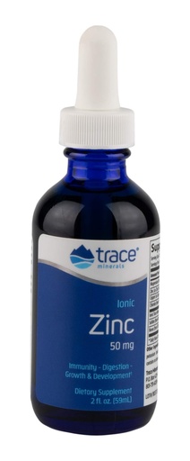 [BRSWIEDRDIOBACLU] Trace Minerals | Liquid Ionic Zinc | 50 mg Zinc with Magnesium | Supports Immune System, Digestion, Growth, & Development | for Kids and Adults | 45 Servings, 2 fl oz (1 Pack)