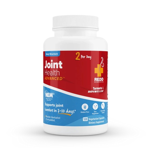 [BRSWK2Q4CEDB6DDY] Redd Remedies, Joint Health Advanced, Helps Strengthen Connective Tissue and Cartilage, Fast-Acting Comfort with Boswellia Serrata and Turmeric, 120 Vegetarian Capsules
