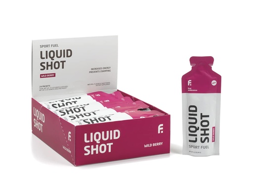 [BRSRMEAZC4MAGCTX] FIRST ENDURANCE Liquid Shot - Running, Cycling, Triathlon Fuel for Instant Energy and Cramp Relief | Electrolytes, High Carb | Liquid Energy for Endurance Sports | Wild Berry