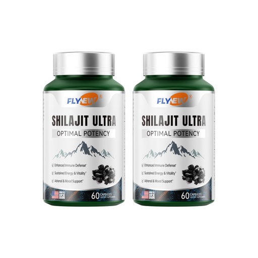 [BRSREEIEBB7WEYDH] Shilajit for Men Women, Shilajit with Naturally Fulvic Acid & L-Arginine, Himalayan Shilajits for Extra Power, Stamina & Immune Support, Non-GMO, Made in USA, 2 Pack, 60 Capsules Per Bottle
