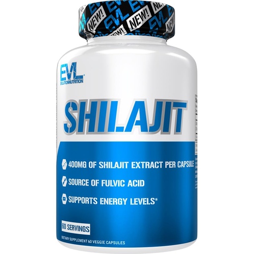 [BRSROFIPO56GMA3B] Evlution Nutrition Shilajit - Energy Support - 400mg Shilajit Extract - Fulvic Acid Supplement - Vegetarian Capsules - for Workout Performance - 60 Servings