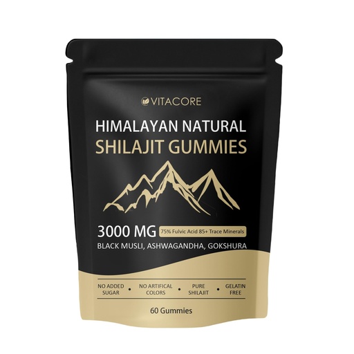 [BRSRGA33CQPWMA3G] VitacoreHimalayan Shilajit Gummies, Vitadrive Himalayan Natural Shilajit Gummies - Fulvic Acid & Trace Mineral Supplement for Energy & Vitality Support Dietary Supplement - 60 Gummies