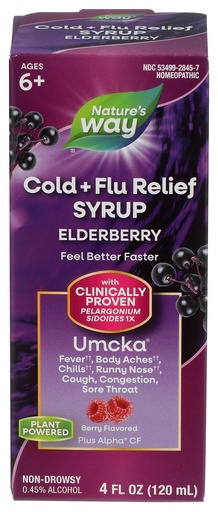 [BRSWIFD2OMDBACQ7] Natures Way Umcka Elderberry Syrup, 4 FZ