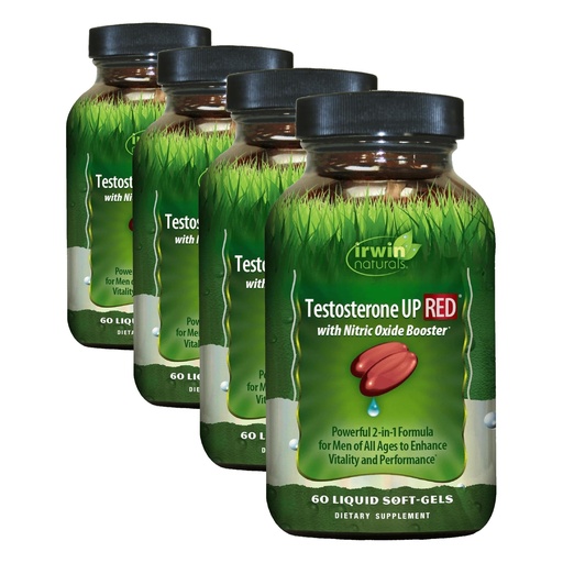 [BRSRAY3ROUFGOGQ2] Irwin Naturals Testosterone Up Red 60 Sgels (Pack of 4)