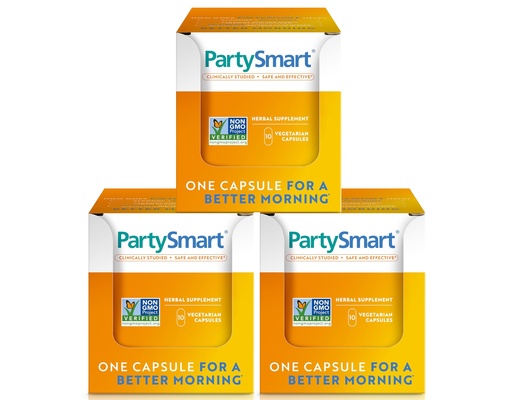 [BRSWIYYOAAOQY2LC] Himalaya PartySmart, 10 Individual Capsules - Alcohol Breakdown Liver Support for a Better Morning After Drinking - Plant Based, Vegan, Non-GMO, Gluten Free, Clinically Studied (Pack of 3)