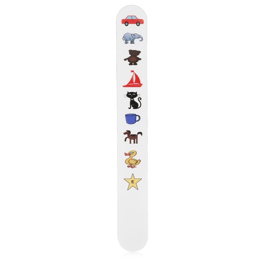 [BRSRMZL5DN6BQCLK] Eye Chart, Fixation Stick Vision Tester, Coating Thicken, Clear Colorful Animal Patterns, Kids Vision Optometry Test Card(No. 1)