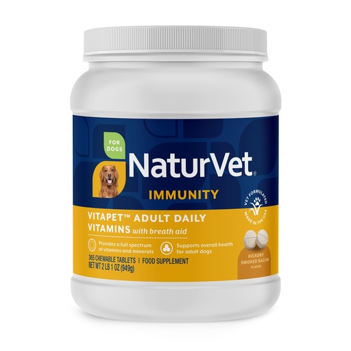 [BRSWIY35OMPBMDD2] NaturVet Vita Pet Adult Plus Breath Aid Tablets -Time Release 365 ct