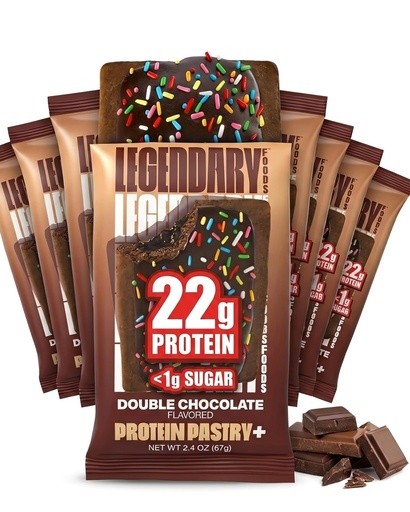 [BRSRAZA3CRYAY2TP] Legendary Foods High Protein Pastry, Chocolate, Low Carb/Low Sugar Snack | Original Protein Pastry, Keto Snack,Frosted Breakfast Tart, High Protein Keto Treats,Healthy Protein Snacks for Adults Kids
