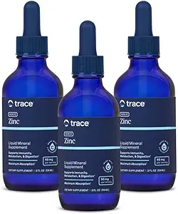 [BRSWIYYOAAOGIELU] Trace Minerals Ionic Zinc - Immune System Support Supplement - Essential Mineral Supplement with Magnesium, Copper & Chloride - Healthy Skin & Growth Support - 2 fl oz (About 144 Servings)