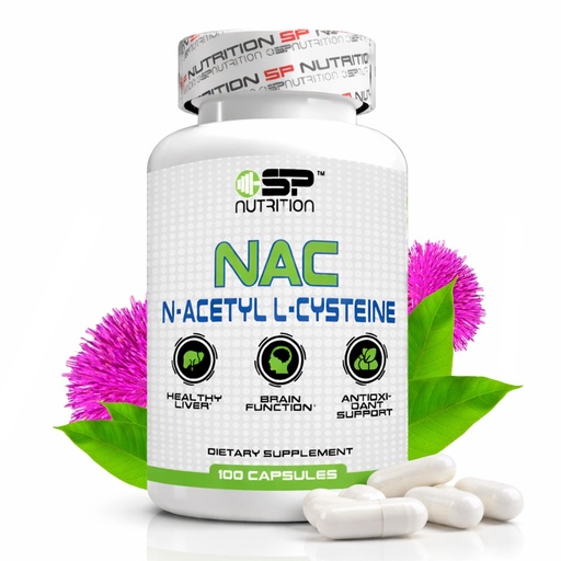 [BRSRECQLBANRUCTH] SP Nutrition NAC N-Acetyl L-Cysteine Supplement, 600mg, 100 Capsules, Antioxidant Support