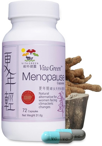 [BRSWGCQRCUAWMGTG] Vita Green Menopause Supplements for Women, Hot Flashes Menopause Relief, Menopausal Symptoms, Hormonal Skin & Hair Condition Improve, Sleep Relief, Night Sweats, 100% Natural - 72 Capsules