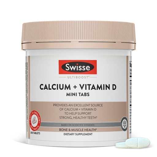 [BRSRAZT4DIIWCHQ3] Swisse Calcium with Vitamin D3 and Citrate 830mg | Supplement for Women & Men | Bone Strength Support | Calcio | 300 Tablets | 2-Month Supply