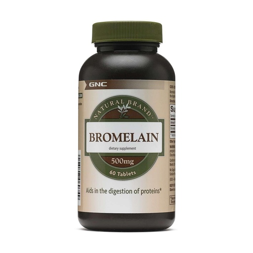 [BRSWIYYCDIMBKDDC] GNC Natural Brand Bromelain 500mg,60 servings