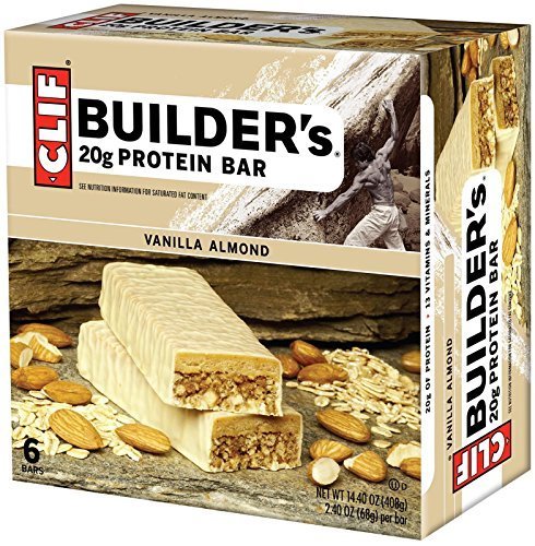 [BRSWKZY3DJYAMHT4] Clif Builder's Vanilla Almond Protein Bars, 1 Box with 6 Bars Inside by Clif