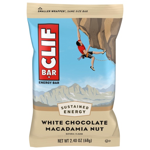 [BRSWIFQ6CMMGGELM] CLIF BAR - White Chocolate Macadamia Nut Flavor - Made with Organic Oats - Energy Bars - Non-GMO - Plant Based Protein Bars (1 Count)