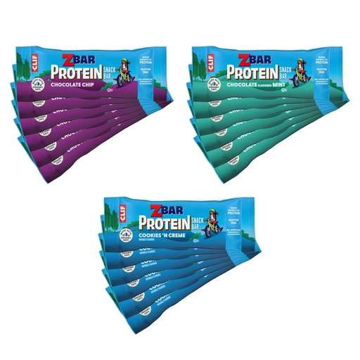 [BRSRAHA7OIBW2234] Zbar Protein - Chocolate Chip, Chocolate Mint, and Cookies 'n Creme - Variety Pack - Crispy Snack Bars - Made with Organic Oats - Non-GMO - 5g Protein - Gluten Free Protein Bars (18 Pack)