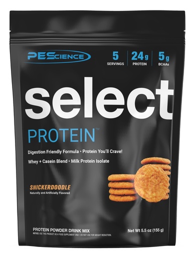 [BRSWGFQ7CEDRUCD2] PEScience Select Protein Powder, Whey and Casein Blend, Lean Protein Powder for Women and Men, Low Calorie, Low Carb, Keto Friendly, Gluten Free, Snickerdoodle - 5 Servings