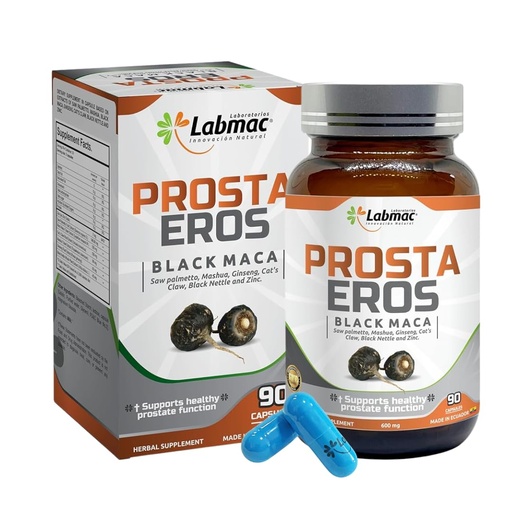 [BRSRAHTYOQPWMYD7] ProstaEros- Prostate Support Supplement - 7 Natural Ingredients - Black Maca, Saw Palmetto, Mashua, Cat's Claw, Gingseg, Black Nettle and Zinc Capsules 90 Count (Pack of 1)