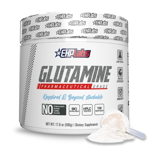 [BRSWGYITB4PRMGTO] EHP Labs L Glutamine Powder Amino Acids - L-Glutamine, Workout Recovery, Immune Health & Gut Health Support (500g) - 100 Servings